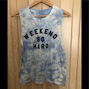 🌈Blue Tie-Dye Summer Tank NWOT